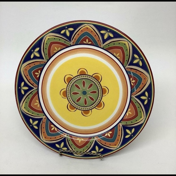 Pier 1 Mexicali Print Dinner Plate - Picture 2 of 4